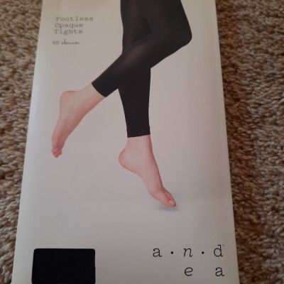 A New Day Size M/l Footless Opaque Black Tights